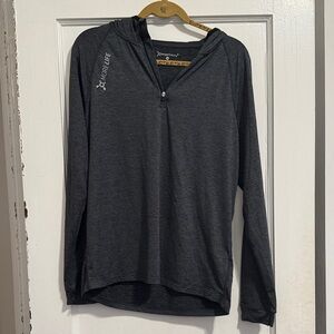 Orangetheory Gray Long Sleeve Hooded Dri Top Size: M